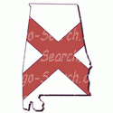 Alabama Flag Map