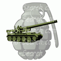 Grenade and a Military Tank