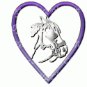 Horse Head In A Purple Heart
