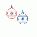 Red And Blue Christmas Oranments