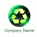 Recycle Symbol on Globe