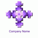 Purple Square Cross
