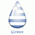 Greece Flag Tear Drop