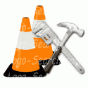Orange Cones for Construction