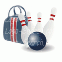 Bowling Bag, Pins and Ball