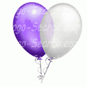 Purple and White Balloons