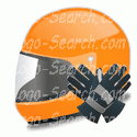 Motorcycle Helmet and Gloves
