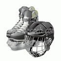 Hockey Skates and Helmet