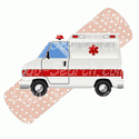 Ambulance with a Bandaid
