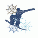 Snowflakes with a Snowboarder