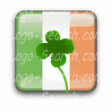 Irish Flag with Shamrock