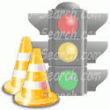 Traffic Light and Traffic Cones
