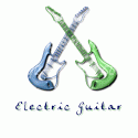 Blue and Green Electric Guitar