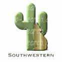 Southwestern Coyote and Cactus