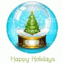 Happy Holidays Snow Globe