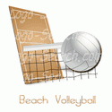 Beach Volleyball and Net