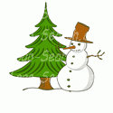 Snowman with Tree
