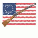 US Flag with a Musket