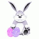 Chunky Easter Bunny with Eggs