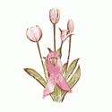 Tulips with Pink Ribbon