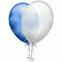 Blue and White Balloons